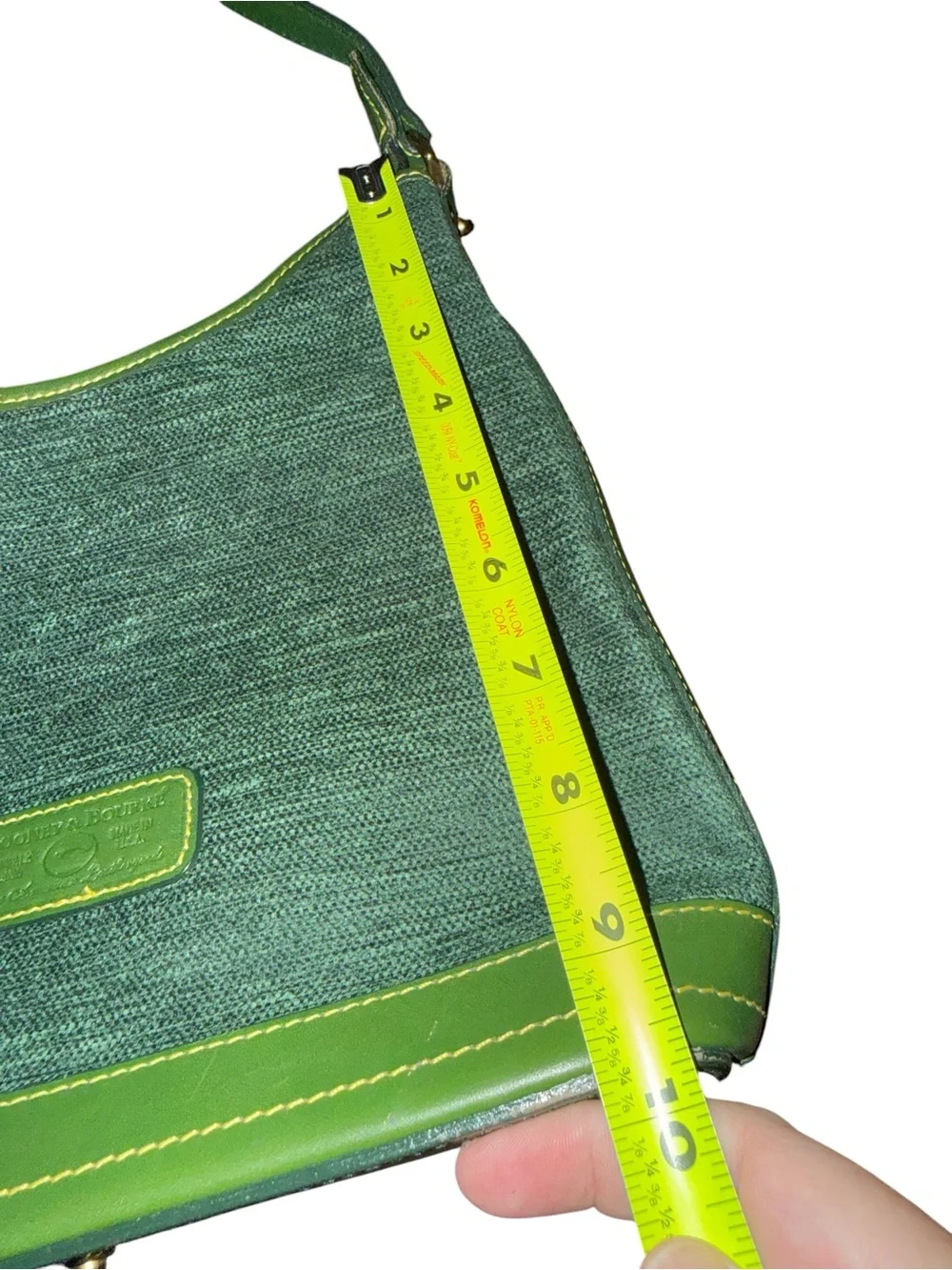 NWT Dooney & Bourke Green Canvas Leather Hobo Bag